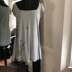 For Love and Liberty Grey Short Sleeve Long Tee